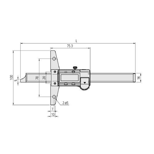 Digital ABS AOS Depth Gauge 0-150mm