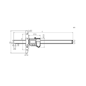 Digital ABS Depth Gauge IP67, Hook Type 0-150mm