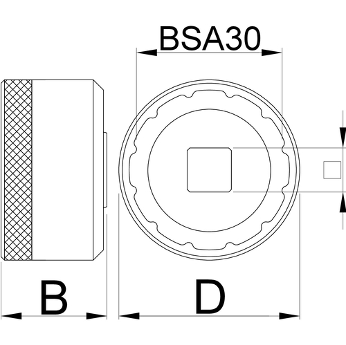 Голівка для установки каретки BSA30