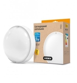 LED світильник (ЖКГ) круглий VIDEX 9W 5000K 220V білий VIDEX 9 (VL-BHR-095PW)