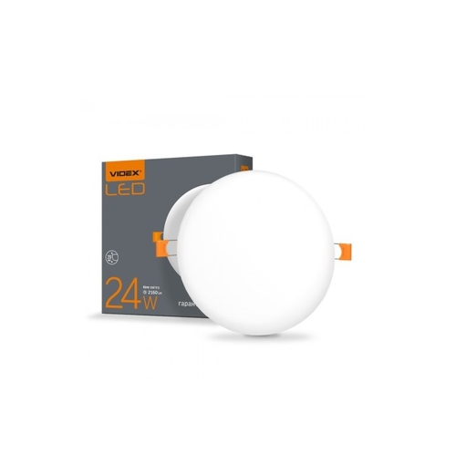 LED світильник безрамковий круглий VIDEX 24W 4100K 220V