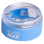Точилка MASTER, 1 отв., контейнер, пластик. корпус, голубая BUROMAX лезвие из инструментальной стали ()