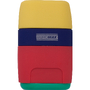 Гумка + Чинка RAINBOW, RUBBER TOUCH, 2 отв., контейнер, пласт.корпус, 1 шт. в блістері BUROMAX Rubber Touch. безпечне лезо. два режими заточування. з гумкою 