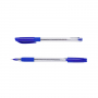 Ручка масляна SLIDE GRIP, 0,5 мм, гум. грип, тригр. корпус, сині чорнила BUROMAX синій 