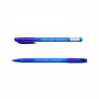 Ручка масляна  0,5 мм, тригр. корпус, сині чорнила BUROMAX синій BM.8353-01