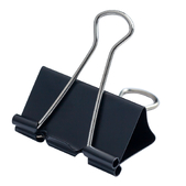 Біндер-затискач, 41 мм, чорний, по 12 шт. в карт.коробці BUROMAX 41 мм (Im-off)