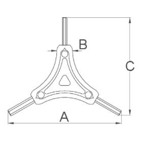 Ключ тристоронній шестигранний