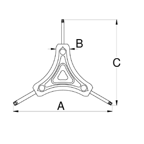 Ключ тристоронній з профілем TORX