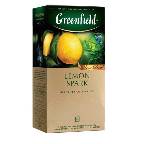 Чай "Greenfield" Lemon Spark 1,5гр.х25шт.х10п., пакет