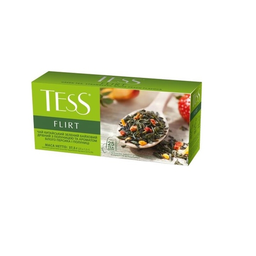 Чай зелений FLIRT 1.5г х 25, "Tess", пакет