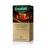 Чай "Greenfield" Strawberry Gourmet 1,5гр.х25шт.х10п., пакет   ()