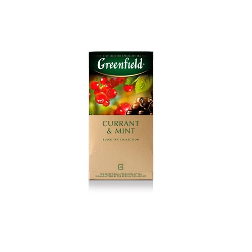 Чай "Greenfield" Currant & Mint 1,5гр.х25шт.х10п., пакет