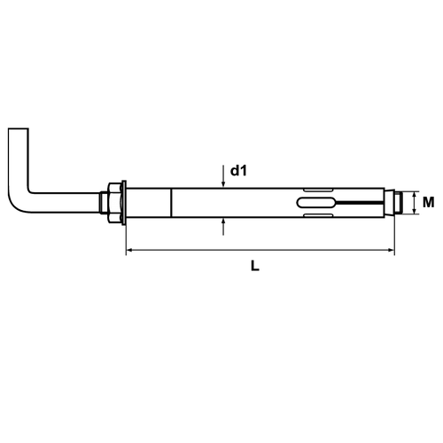 Анкерный болт с крючком L