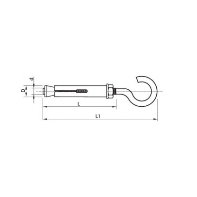 Анкерный болт с крюком С