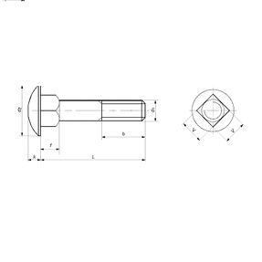 Болт с квадратным подголовником DIN603