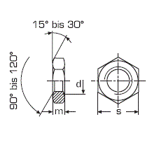 Гайка шестигранна низька DIN 439b