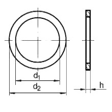 Кольцо уплотнительное медное DIN 7603