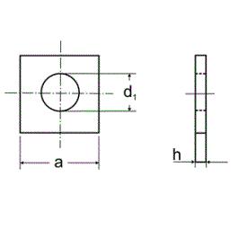 Шайба квадратная для деревянных конструкций DIN 436