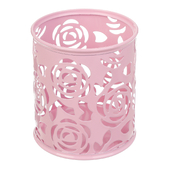 Підставка для ручок кругла, ROSE, PASTEL, металева, рожева BUROMAX Метал (Im-off)