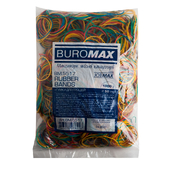 Резинки для денег, JOBMAX, 1000 г, ассорти BUROMAX Ø50 мм ((Im-off))