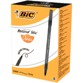 Ручка Round Stic, чорна BiC 0.32 (bc920568)