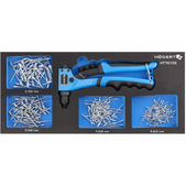 Заклепочник з заклепками у ложементі EVA 201 шт. HOEGERT  (HT7G158)