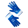 Перчатки трикотажные с нитриловым покрытием жесткий манжет синие р.10 Seven 10 (69220)