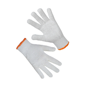 Рукавички трикотажні білі без ПВХ крапки 78300 10р. .  (69222)