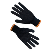 Рукавички трикотажні чорні без ПВХ крапки 78501 10р. .  (69018)