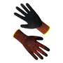 Перчатки синтетические из оранжевого спандекса с черным вспененным латексным покрытием. Ogrifox 10 (69811)