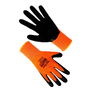 Перчатки синтетические оранжевые с черным неполным вспененным латексным покрытием, р.10 Ogrifox 10 (69569)