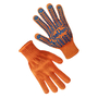 Перчатки трикотажные оранжевые с ПВХ точкой Seven 10 (69884)