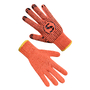 Перчатки трикотажные оранжевые с ПВХ точкой Seven 10 (69583)