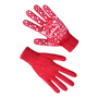 Перчатки трикотажные женские красные с ПВХ точкой 7105 . ПВХ (69451)