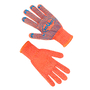 Перчатки трикотажные оранжевые с ПВХ точкой 78612 . 10 (69521)