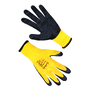 Перчатки хлопчатобумажные желтые с черным вспененным неполным Жёлто-чорныйным покрытием FLL 9103 "б . Жёлто-чорный (69103)