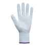 Перчатки синтетические белые с белым полиуретановым покрытием 9 размер . Белый (69500)