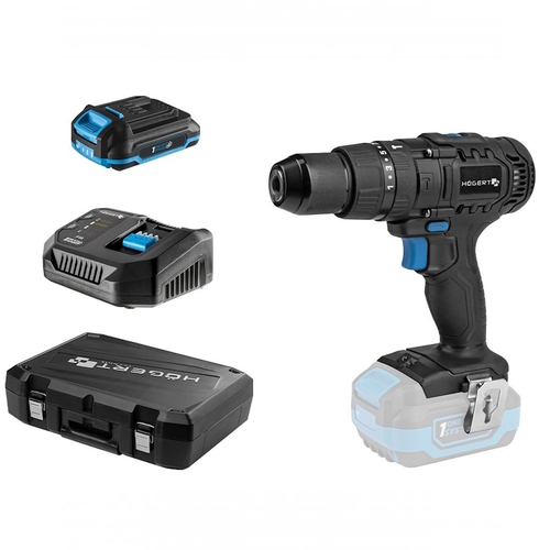 Набір Акумуляторний ударний дриль-шурупокрут + акумулятор + зарядний пристрій 4А + кейс