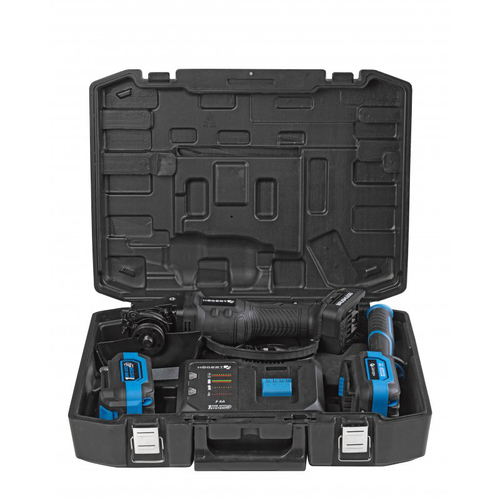 Набір Акумуляторна безщіткова шліфувальна машина кутова  125 мм 18В + 2 акумулятора 4Аг + зарядний пристрій 4А + кейс