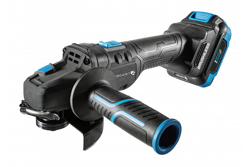 Набір Акумуляторна безщіткова шліфувальна машина кутова  125 мм 18В + 2 акумулятора 4Аг + зарядний пристрій 4А + кейс