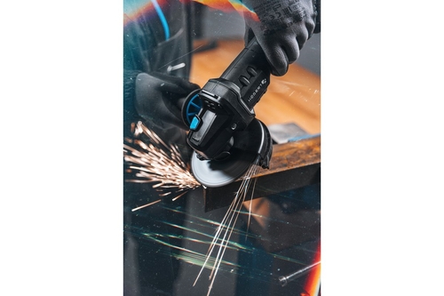 Набір Акумуляторна безщіткова шліфувальна машина кутова  125 мм  18В з лопатковим вимикачем + 2 акумулятора 4Аг + зарядний пристрій 4А + кейс