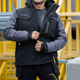 AMOS утеплена куртка з капюшоном чорна