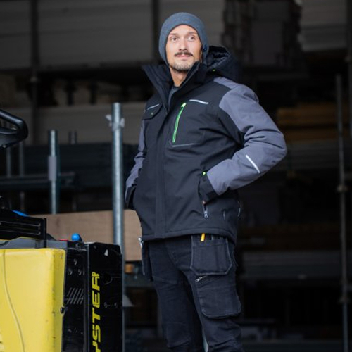 AMOS утеплена куртка з капюшоном чорна