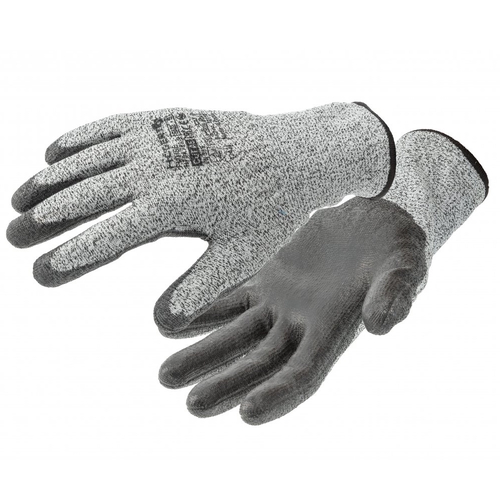 FUHSE Перчатки рабочие HPPE с защитой от порезов покрыты полиуретаном