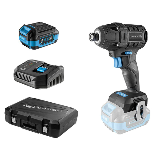 Набір Гвинтокрут безщітковий ударний імпульсний акумуляторний  200 Нм 18В + акумулятор 4Аг + акумулятор 2Аг + зарядний пристрій 4А + кейс