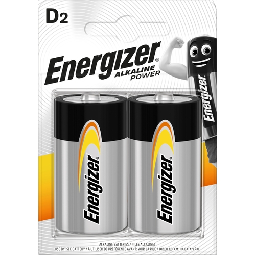 Батарейка ENERGIZER D Alk Power уп. 2шт.