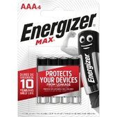 Батарейка ENERGIZER AAA MAX уп. 4шт. Energizer AAA ((6443171))