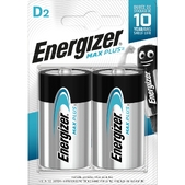 Батарейка ENERGIZER D MAX plus уп. 2шт. Energizer  ((6443173))