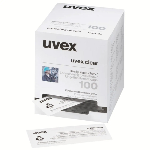 Салфетки влажные Uvex Clear всех видов защитных очков uvex 100 шт.