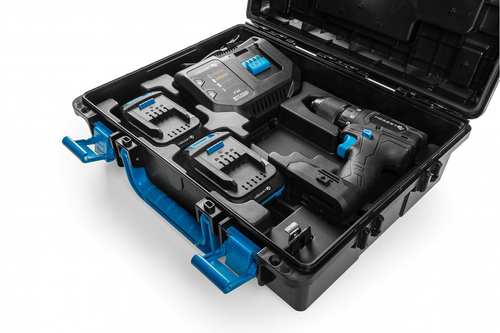 Набор Аккумуляторная бесщеточная ударная дрель-шуруповерт 40 Нм 18В + 2 аккумулятора 2Ач  + зарядна